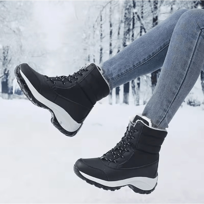 Waterproof Womens Snow Boots With Fur Lining And NonSlip Platform Sole 2