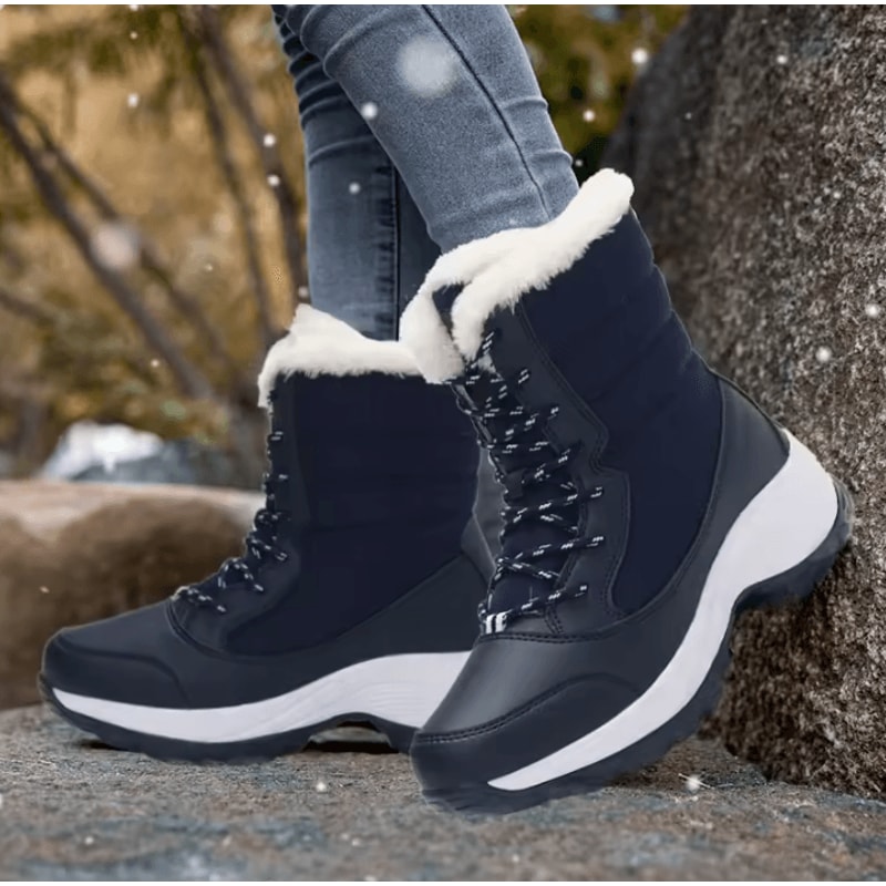 Waterproof Womens Snow Boots With Fur Lining And NonSlip Platform Sole 3