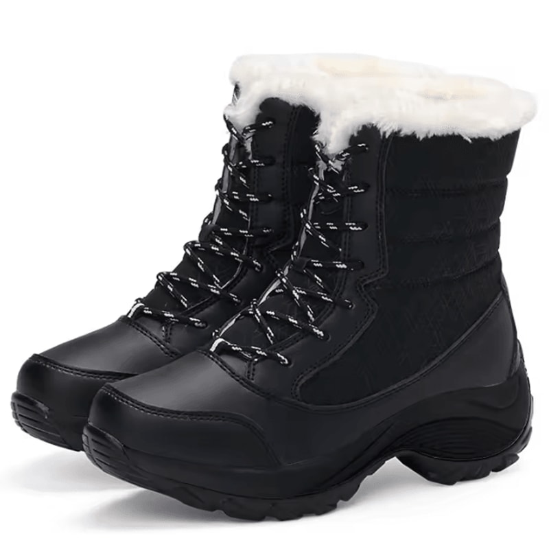 Waterproof Womens Snow Boots With Fur Lining And NonSlip Platform Sole 5