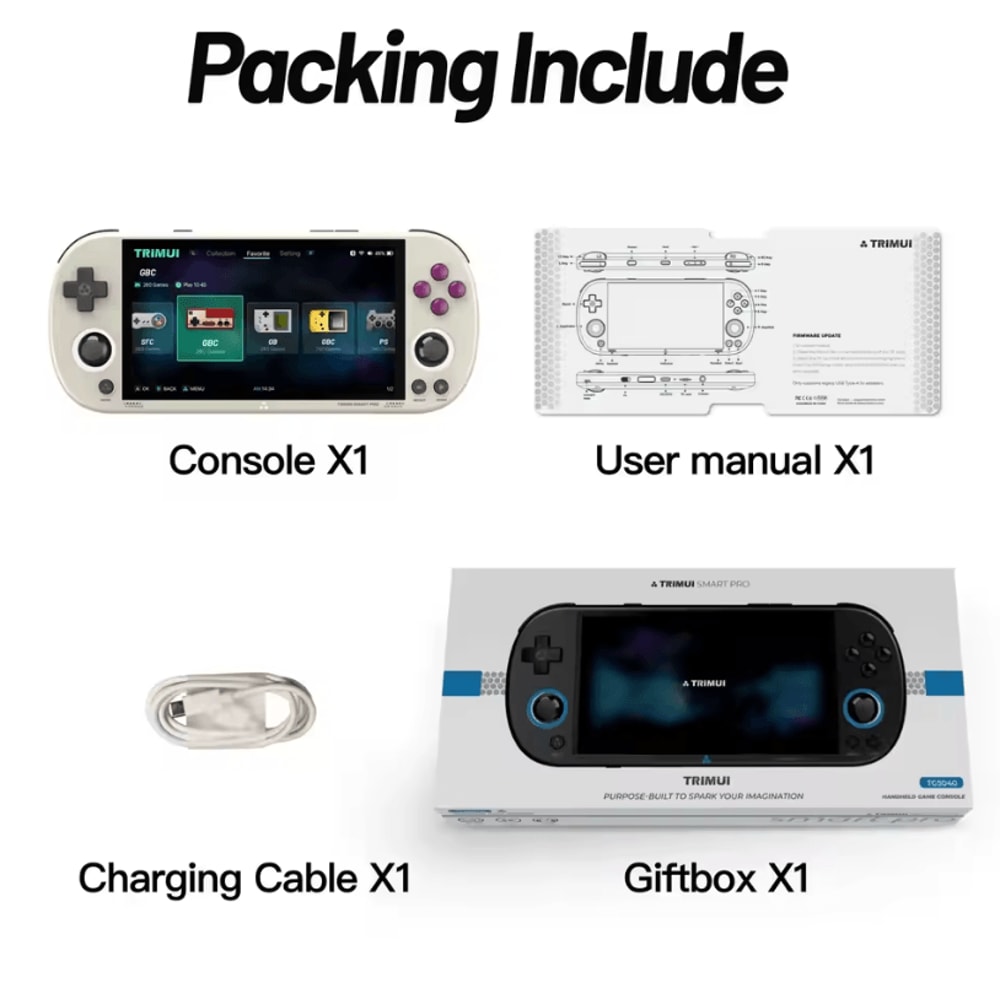 Trimui Smart Pro Handheld Game Console Portable Retro Gaming Player With 496 Inches IPS Screen 5