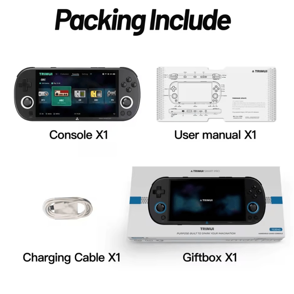 Trimui Smart Pro Handheld Game Console Portable Retro Gaming Player With 496 Inches IPS Screen 6