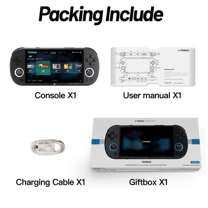 Trimui Smart Pro Handheld Game Console Portable Retro Gaming Player With 496 Inches IPS Screen 6