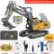 4WD Remote Control Excavator And Bulldozer RC Construction Vehicle Toy Alloy Dump Truck For Kids 11