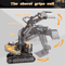 4WD Remote Control Excavator And Bulldozer RC Construction Vehicle Toy Alloy Dump Truck For Kids 4