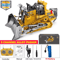 4WD Remote Control Excavator And Bulldozer RC Construction Vehicle Toy Alloy Dump Truck For Kids 5