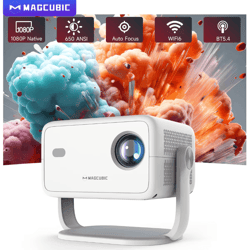 magcubic native 1080p android 14 projector – 650ansi outdoor and home cinema with auto keystone and air mouse