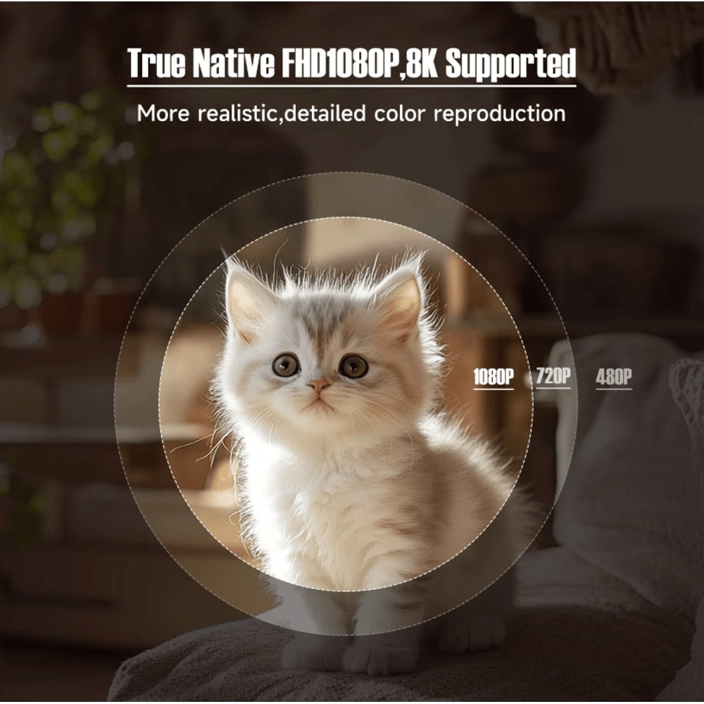 Magcubic Native 1080P Android 14 Projector 650ANSI Outdoor And Home Cinema With Auto Keystone And 5