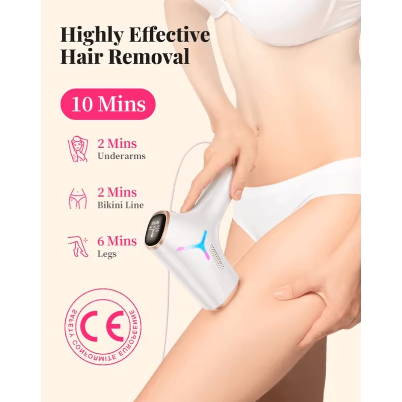 990000 Flashes IPL Laser Hair Removal PainFree Permanent Hair Removal For Body Bikini And Face 2