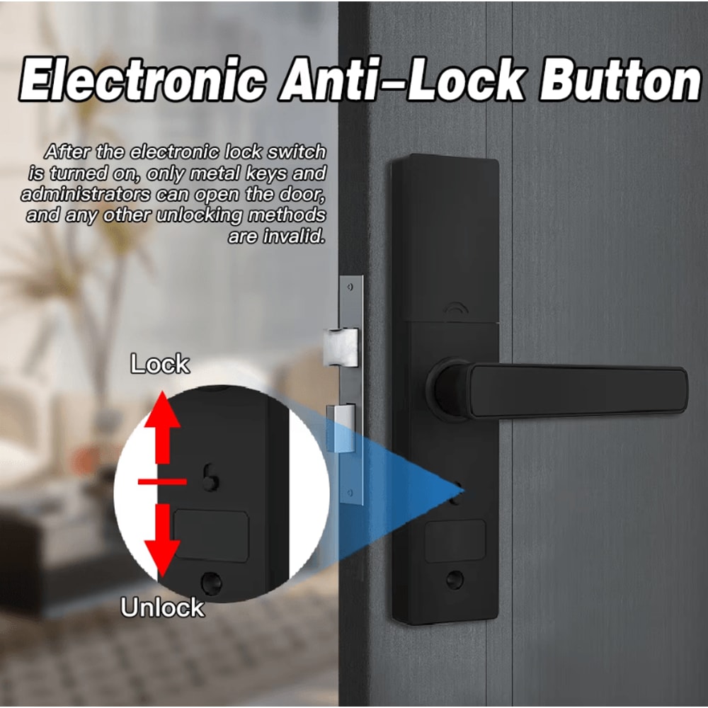Smart Bluetooth Door Lock Tuya App Compatible Biometric Fingerprint Electronic Home Lock 1