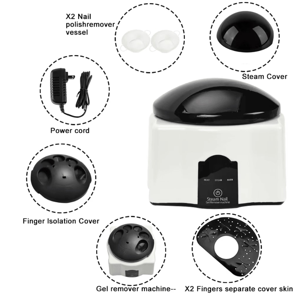 36W Steam Gel Nail Polish Remover Electric Nail Polish And Gel Remover Tool For Salon And Home 4
