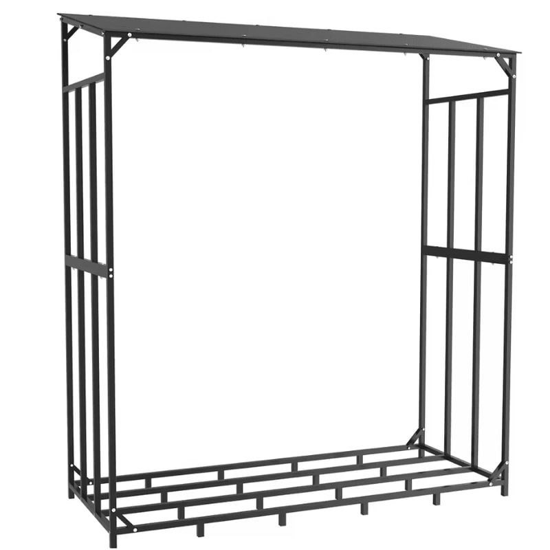 Extra Large Tall Outdoor Firewood Rack With Waterproof Cover Heavy Duty Strong Stand For Garden An 4