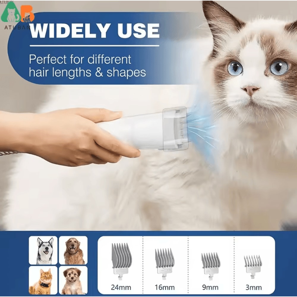 ATUBAN Pet Grooming Vacuum And Dog Hair Removal Kit 23L Large Capacity Brush Vacuum For Pets 3