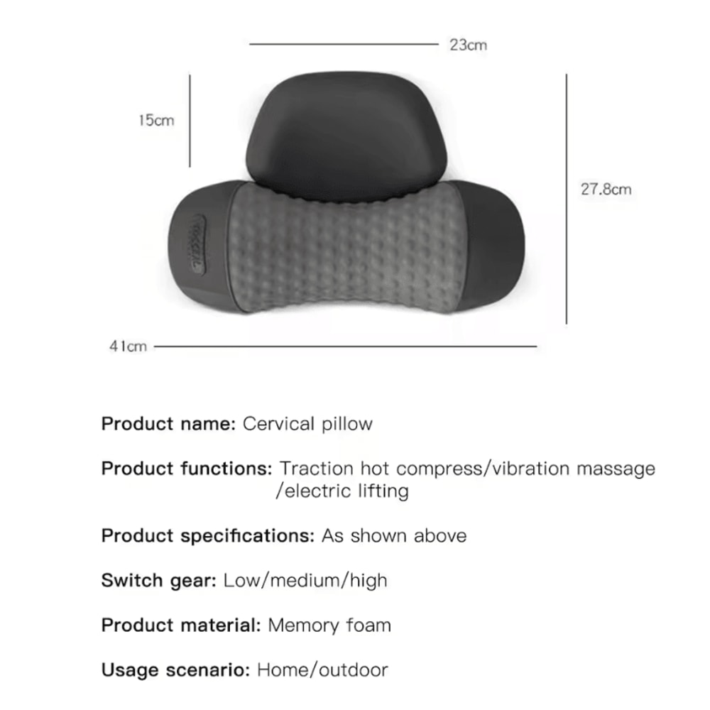 Electric Cervical Massage Pillow Hot Compress And Vibration Neck Traction Relaxation Pillow With S 5