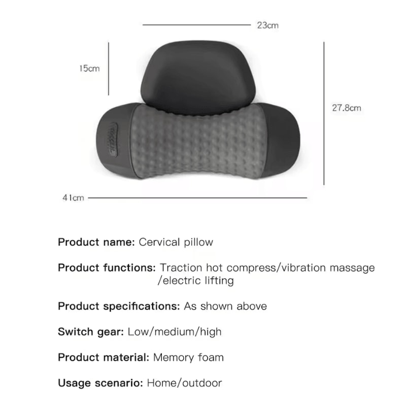 Electric Cervical Massage Pillow Hot Compress And Vibration Neck Traction Relaxation Pillow With S 5
