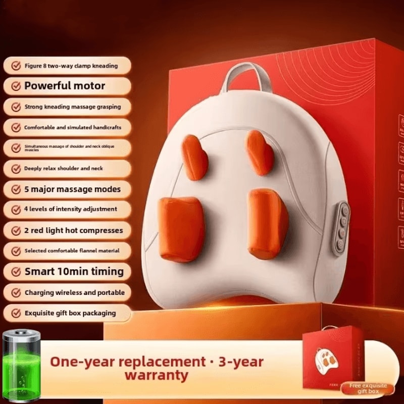 JAIYORL Wireless Electric Massage Pillow Heated Shiatsu Massager For Neck Back Waist And Legs 11