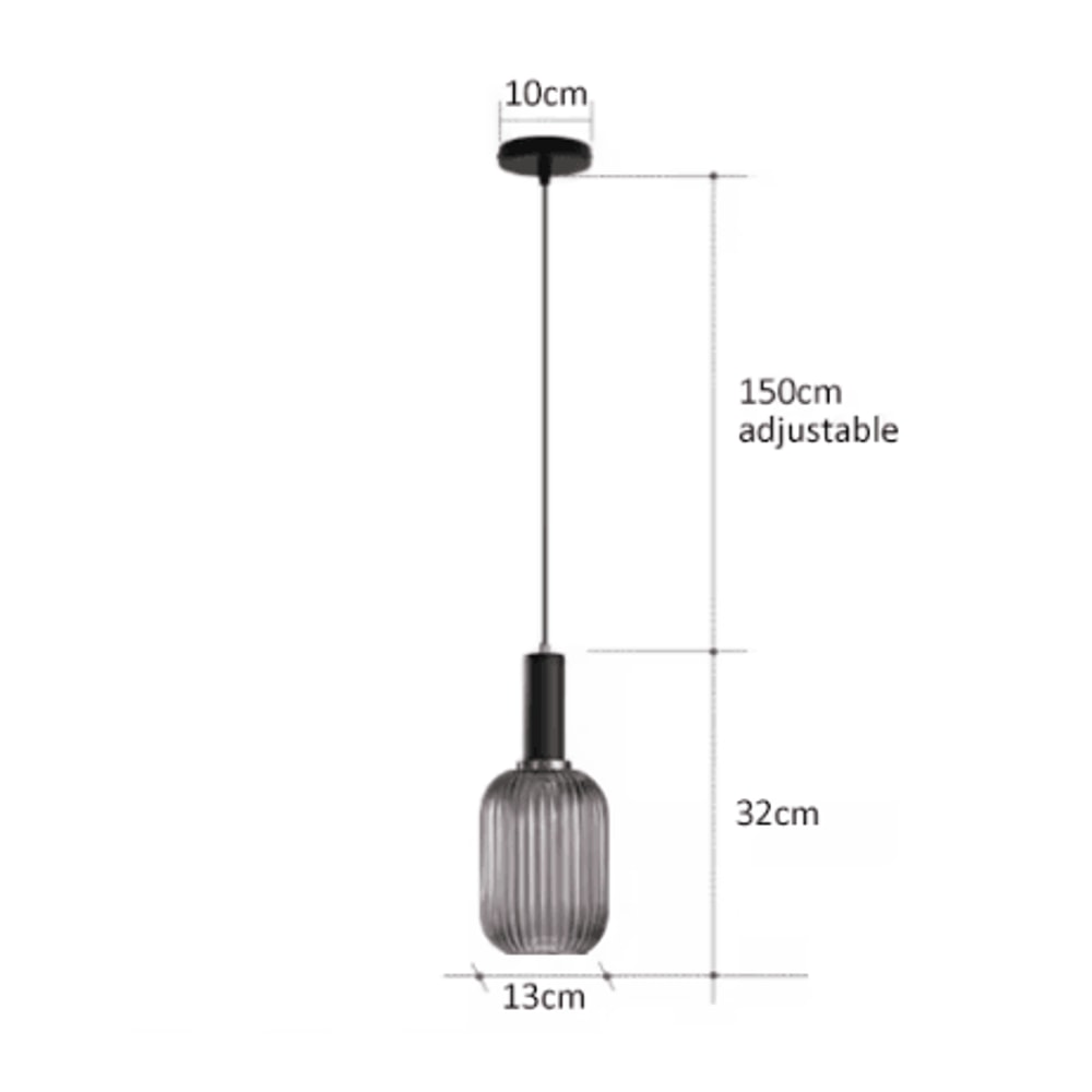 Retro Colorful Glass Pendant Lights Creative LED E27 Hanging Lighting For Living Room And Bedroom 9