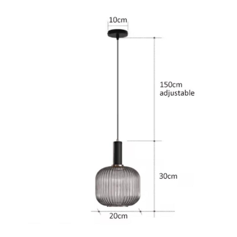 Retro Colorful Glass Pendant Lights Creative LED E27 Hanging Lighting For Living Room And Bedroom 10