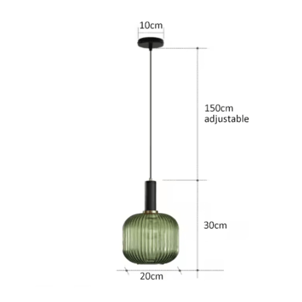 Retro Colorful Glass Pendant Lights Creative LED E27 Hanging Lighting For Living Room And Bedroom 13