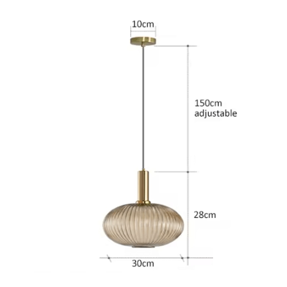 Retro Colorful Glass Pendant Lights Creative LED E27 Hanging Lighting For Living Room And Bedroom 17