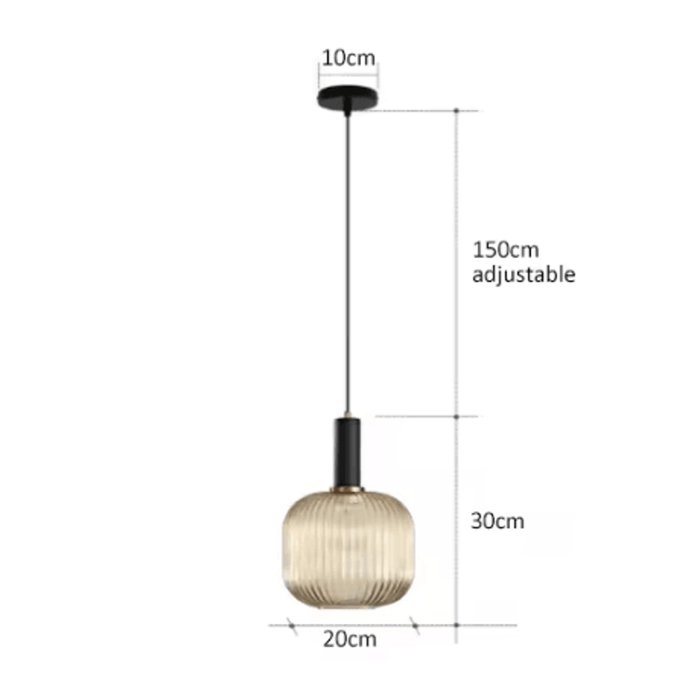 Retro Colorful Glass Pendant Lights Creative LED E27 Hanging Lighting For Living Room And Bedroom 7