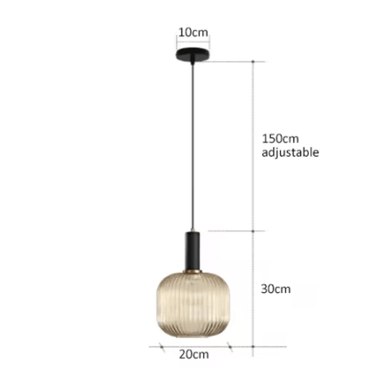 Retro Colorful Glass Pendant Lights Creative LED E27 Hanging Lighting For Living Room And Bedroom 7