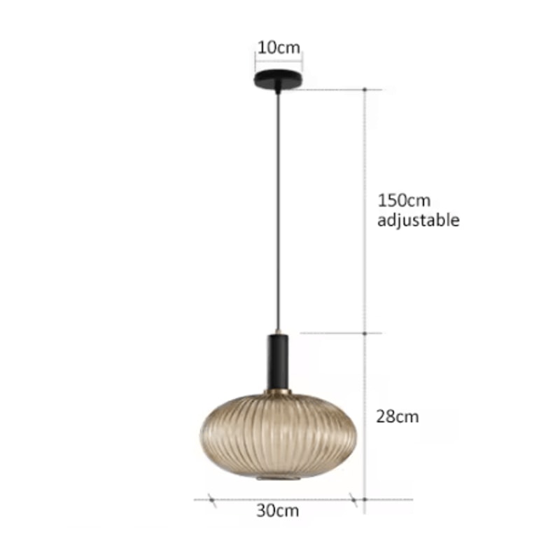 Retro Colorful Glass Pendant Lights Creative LED E27 Hanging Lighting For Living Room And Bedroom 8