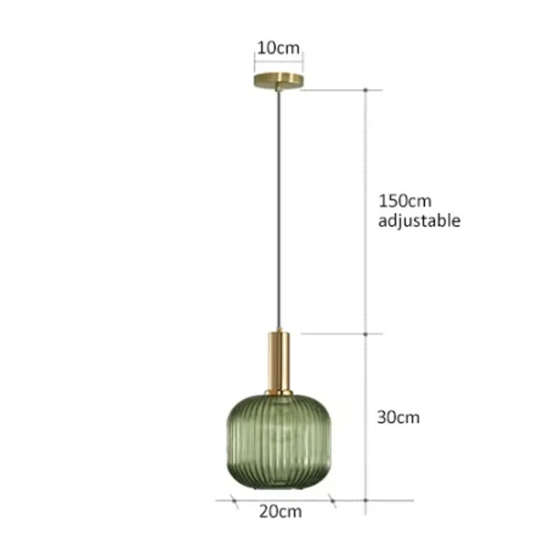 Retro Colorful Glass Pendant Lights Creative LED E27 Hanging Lighting For Living Room And Bedroom 22