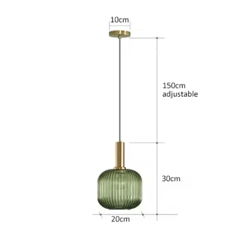 Retro Colorful Glass Pendant Lights Creative LED E27 Hanging Lighting For Living Room And Bedroom 23