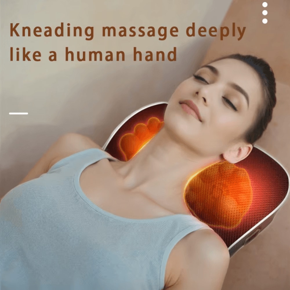 Electric Shiatsu Head Neck And Cervical Traction Body Massager Heated Vibration Car And Home Back 3