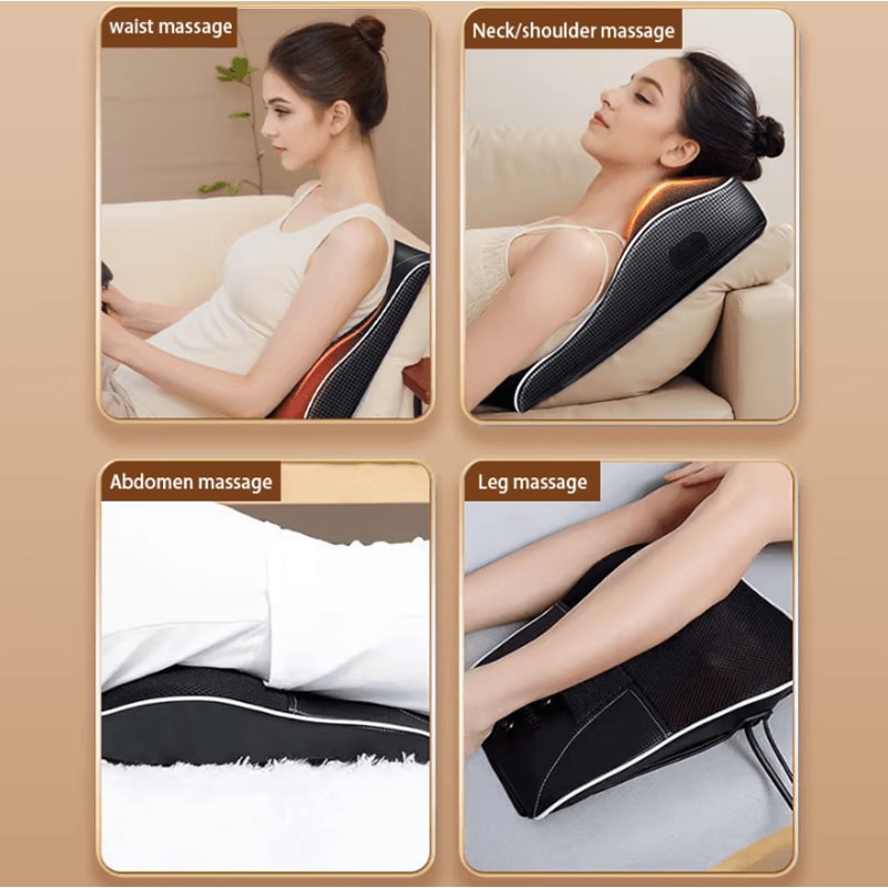 Electric Shiatsu Head Neck And Cervical Traction Body Massager Heated Vibration Car And Home Back 5