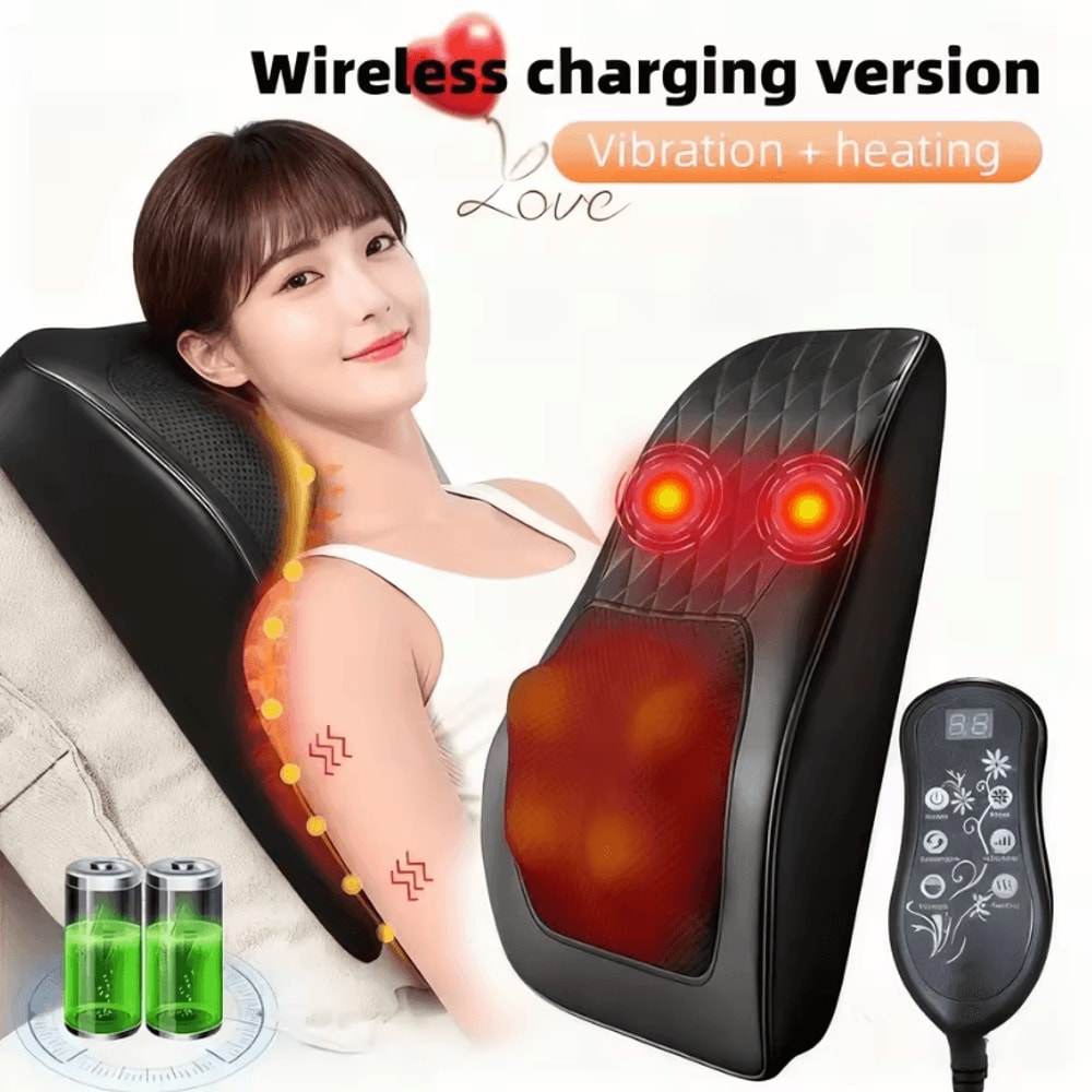 Electric Shiatsu Head Neck And Cervical Traction Body Massager Heated Vibration Car And Home Back 8