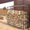 Heavy Duty Outdoor Firewood Storage Log Rack Metal Firewood Stand With Top Cover Rust Resistant 2
