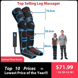 foot air pressure leg massager – 360 degree circulation and muscle relaxation device for feet and legs
