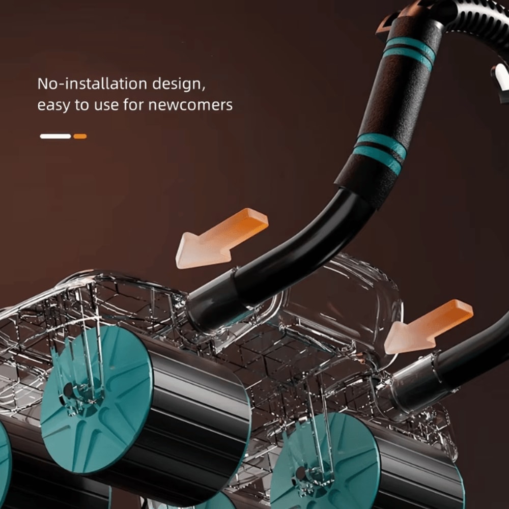 Six Elbow Abdominal Wheel Exerciser Automatic Rebound Core Training Slider For Home Gym Fitness 1