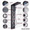 LED Rain Shower Panel System Waterfall And SPA Massage Digital Display Shower Faucet Set 4
