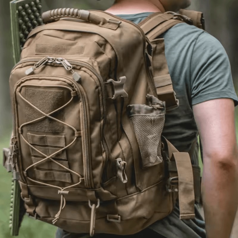 65L Tactical Backpack Outdoor Hiking Military MOLLE Large Capacity Travel Rucksack 4