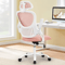 Ergonomic Mesh Office Chair Adjustable Headrest FlipUp Arms And Lumbar Support For Home Office 6
