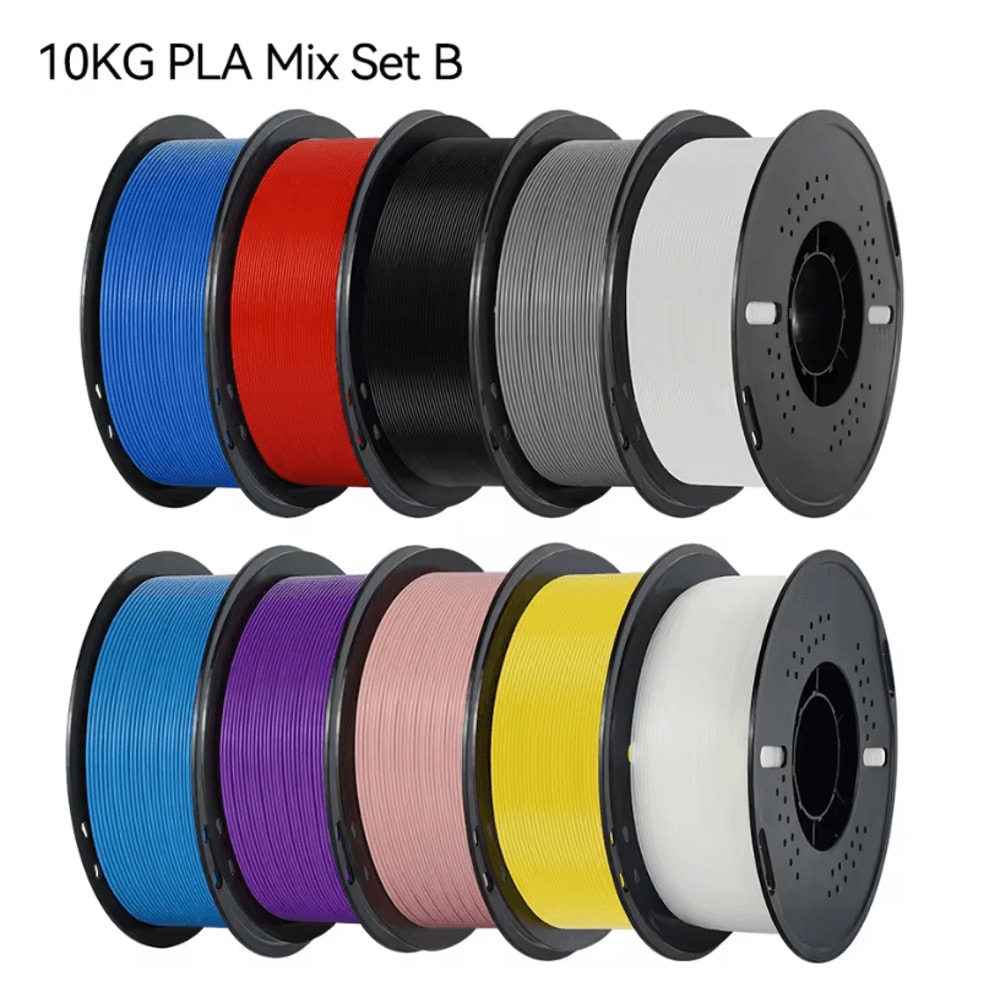 KINGROON 10kg PLA PETG 175mm 3D Printer Filament Bundle Mixed Colors FDM Material 11
