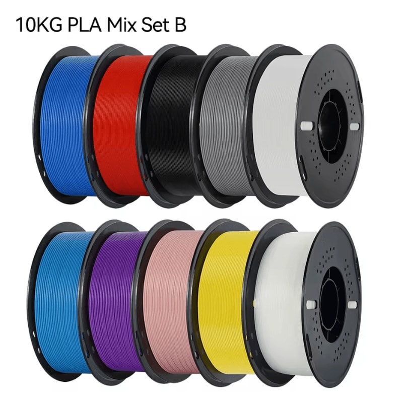 KINGROON 10kg PLA PETG 175mm 3D Printer Filament Bundle Mixed Colors FDM Material 11