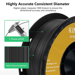 kingroon 10kg pla & petg 1.75mm 3d printer filament bundle – mixed colors fdm material