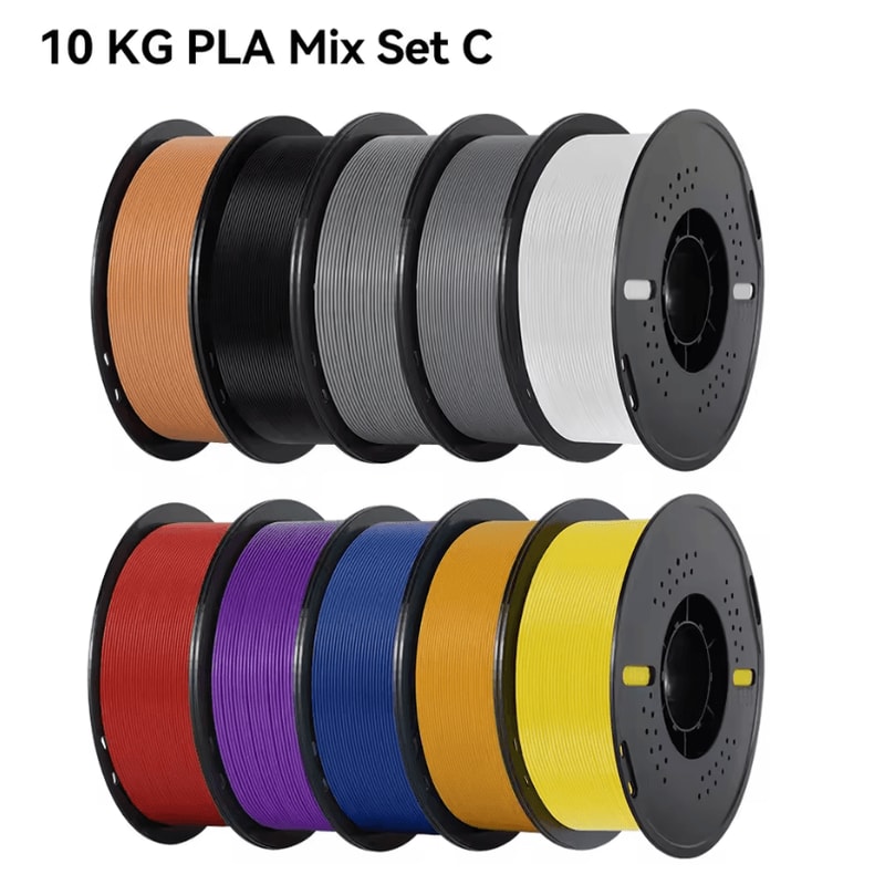 KINGROON 10kg PLA PETG 175mm 3D Printer Filament Bundle Mixed Colors FDM Material 13