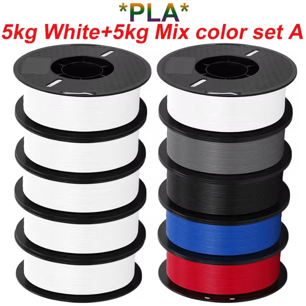 KINGROON 10kg PLA PETG 175mm 3D Printer Filament Bundle Mixed Colors FDM Material 17