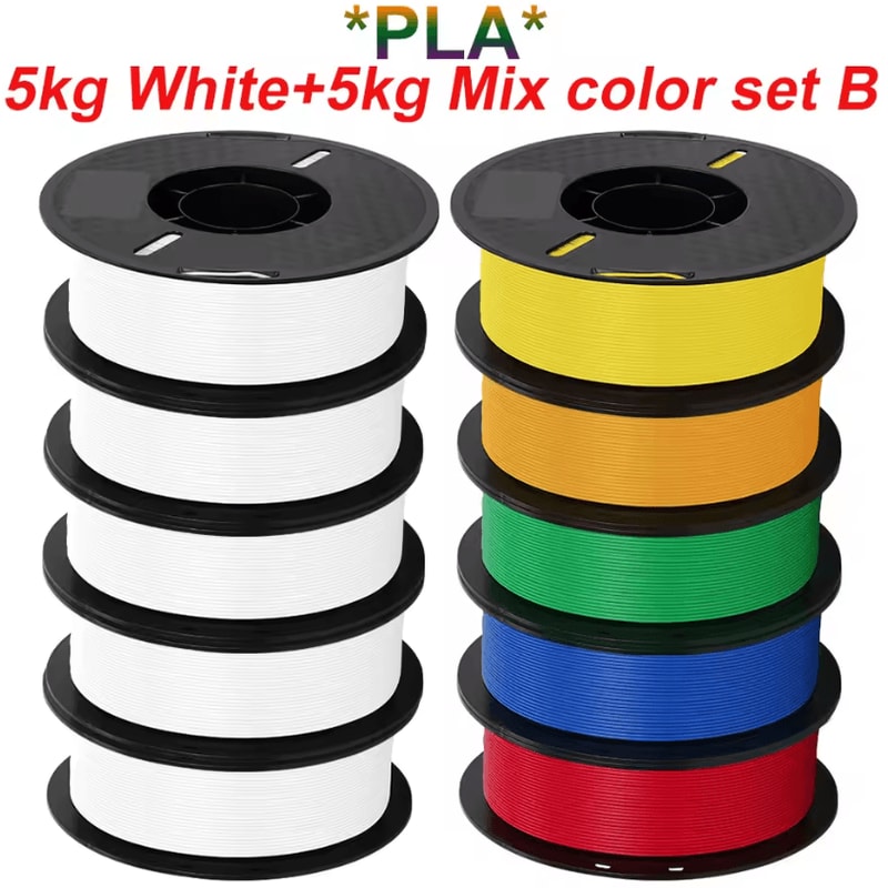 KINGROON 10kg PLA PETG 175mm 3D Printer Filament Bundle Mixed Colors FDM Material 18