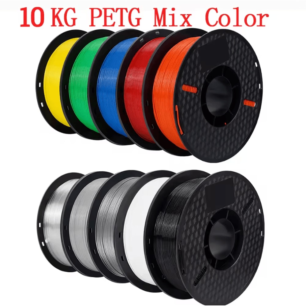 KINGROON 10kg PLA PETG 175mm 3D Printer Filament Bundle Mixed Colors FDM Material 20