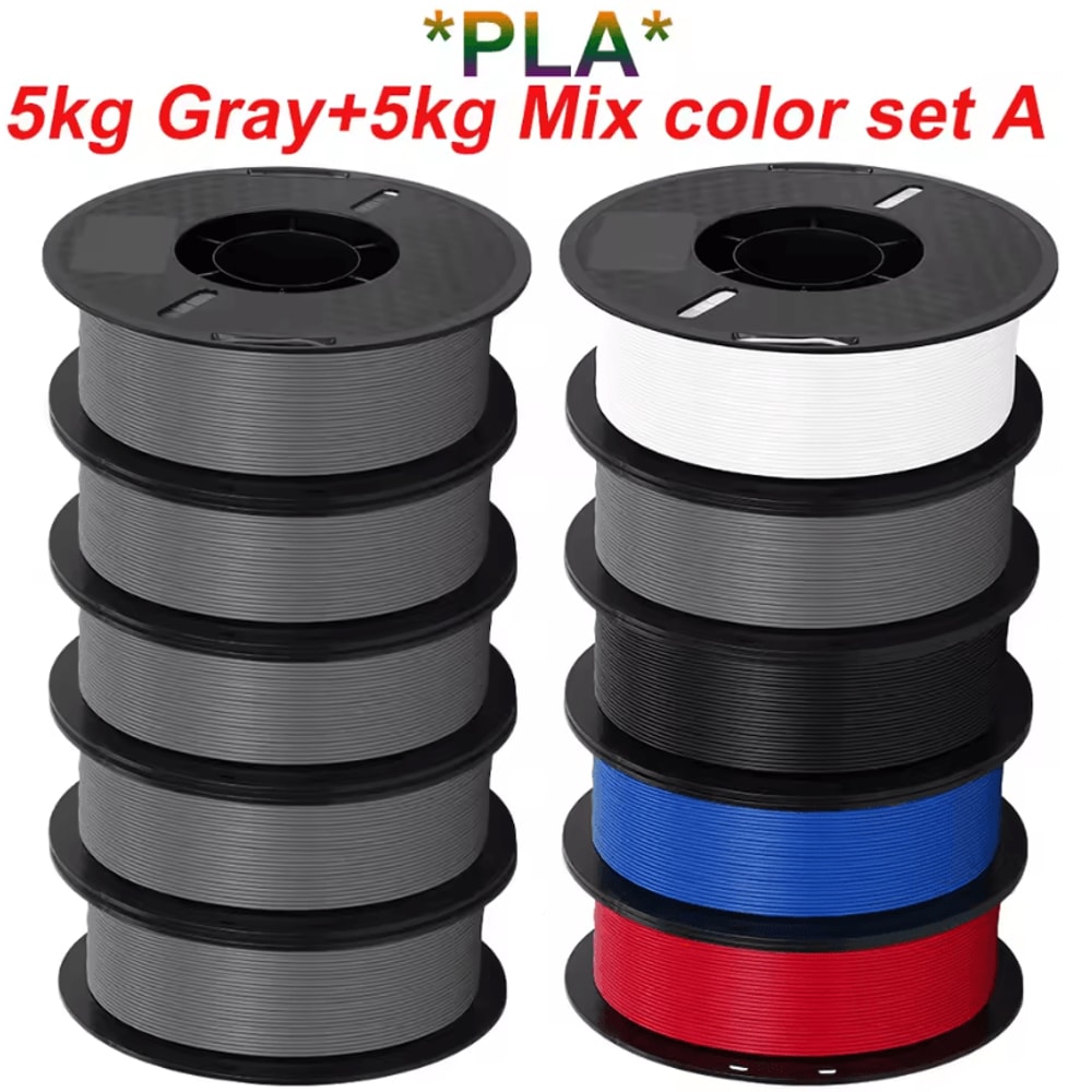 KINGROON 10kg PLA PETG 175mm 3D Printer Filament Bundle Mixed Colors FDM Material 21
