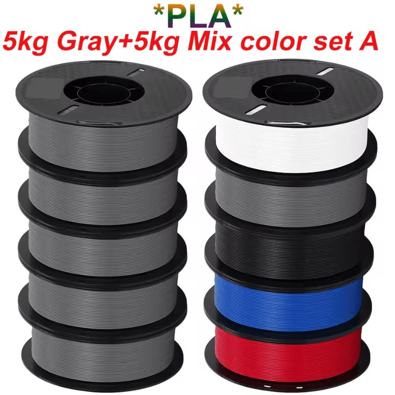 KINGROON 10kg PLA PETG 175mm 3D Printer Filament Bundle Mixed Colors FDM Material 21