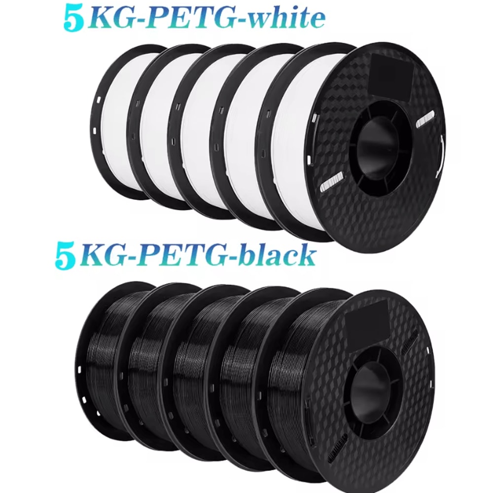 KINGROON 10kg PLA PETG 175mm 3D Printer Filament Bundle Mixed Colors FDM Material 24
