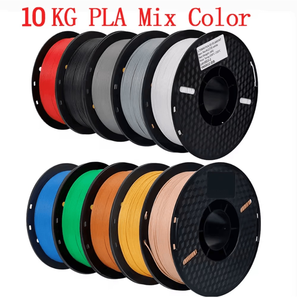KINGROON 10kg PLA PETG 175mm 3D Printer Filament Bundle Mixed Colors FDM Material 28