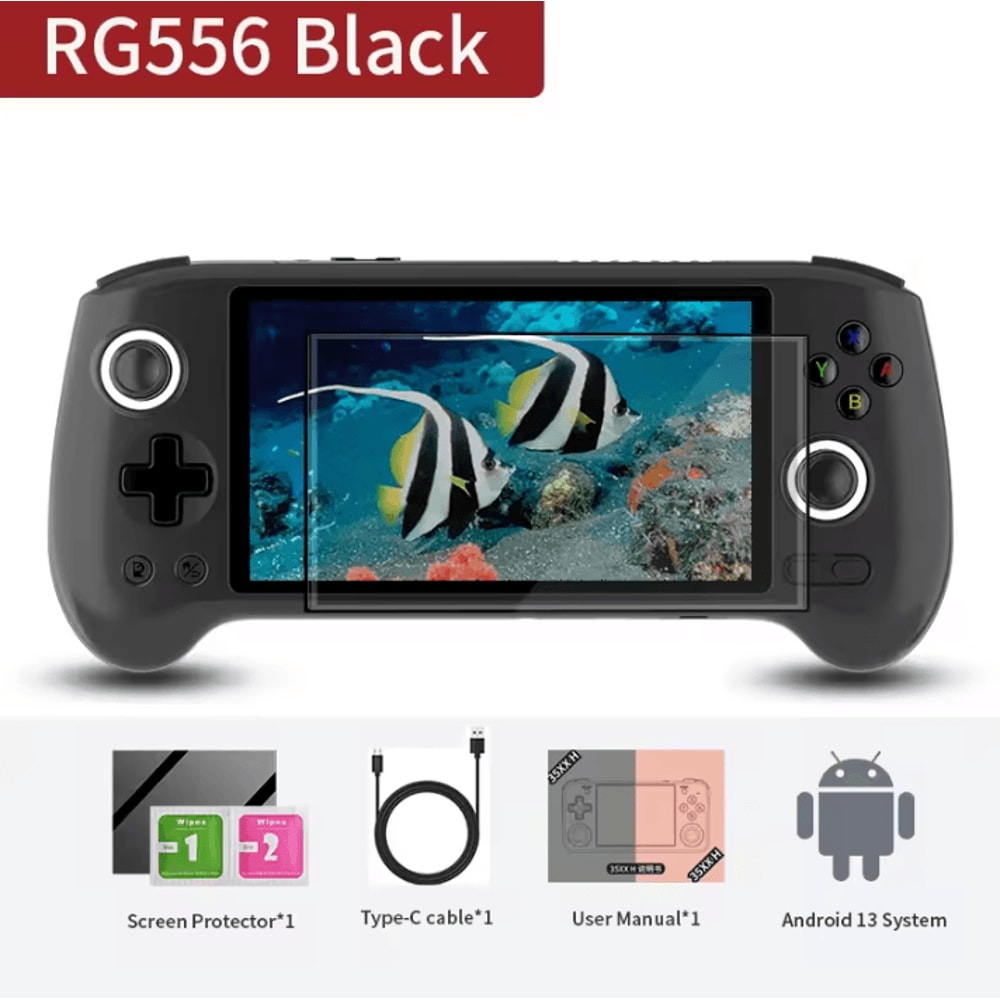ANBERNIC RG556 Android Handheld Game Console 548 Inches AMOLED Portable Gaming Device 6