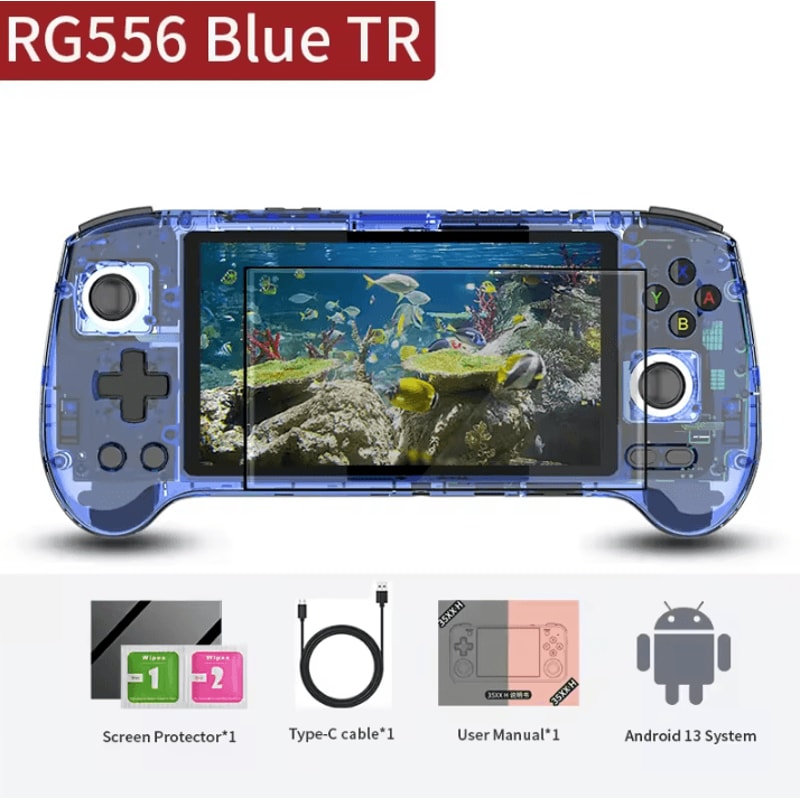 ANBERNIC RG556 Android Handheld Game Console 548 Inches AMOLED Portable Gaming Device 7